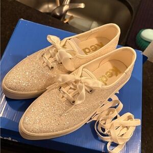 Keds Women's Glitter Sneakers - beige/ivory